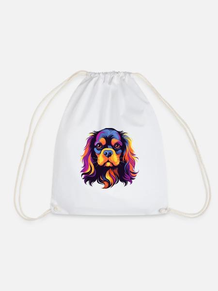 Cavalier King Charles Spaniel Hunderasse Aquarell - Turnbeutel - Weiß
