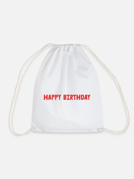 ALLES GUTE ZUM GEBURTSTAG. ALLES GUTE ZUM GEBURTSTAG. JAHRESTAG. - Turnbeutel - Weiß