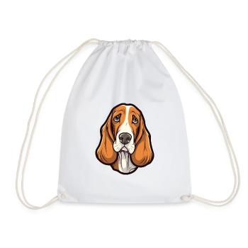 Poitevin Hund Rasse Cartoon Kawaii Illustrati - Turnbeutel - Weiß - Vorne
