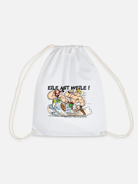 Obelix: Eile mit Weile! - Turnbeutel - Weiß