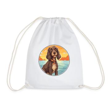 Pudelpointer Hund Rasse Cartoon Kawaii Clipart Hund - Turnbeutel - Weiß - Vorne