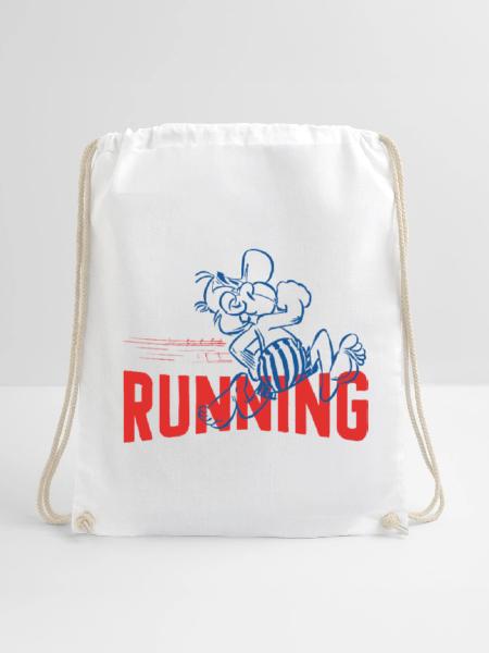 Asterix & Obelix Asterix Läuft Design - Turnbeutel - Weiß - Vorne