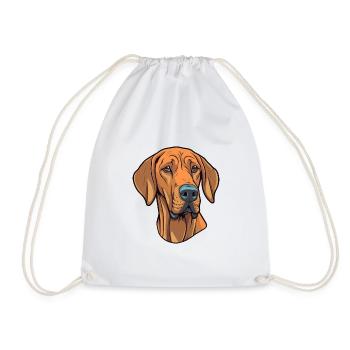 Rhodesian Ridgeback Hunderasse Cartoon Kawaii Illus - Turnbeutel - Weiß - Vorne