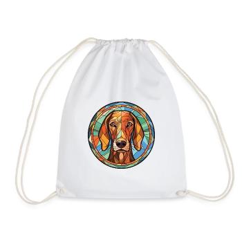 Andalusischer Jagdhund Rasse Aquarell Illustration - Turnbeutel - Weiß - Vorne