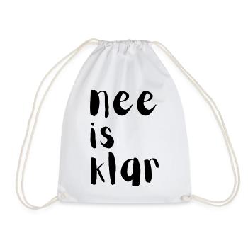 Nee is klar - Turnbeutel - Weiß - Vorne