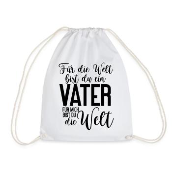 Für die Welt bist du ein Vater für mich die Welt - Turnbeutel - Weiß - Vorne