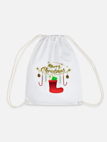 Merry Christmas - Turnbeutel - Weiß
