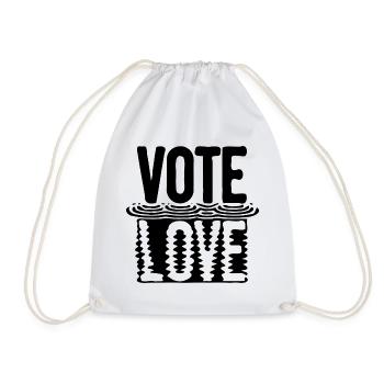 Vote Love - Turnbeutel - Weiß - Vorne