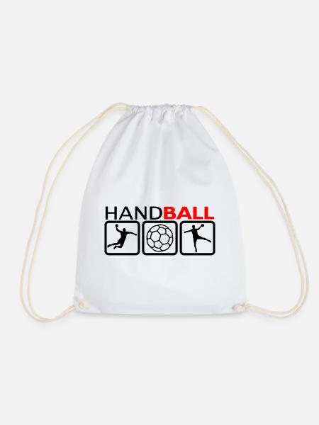 Handball - Turnbeutel - Weiß