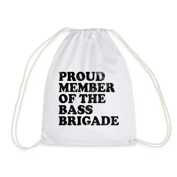 Proud Member of the Bass Brigade - schwarz - Turnbeutel - Weiß - Vorne