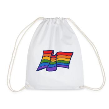 Stolz Regenbogenwelle - Turnbeutel - Weiß - Vorne