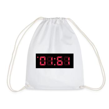 01:61 - TIME BLOCK - Turnbeutel - Weiß - Vorne