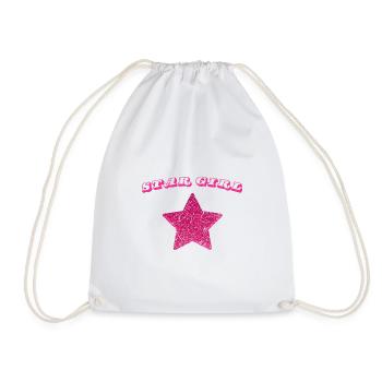 Star Girl Star Pink Sequin - Turnbeutel - Weiß - Vorne