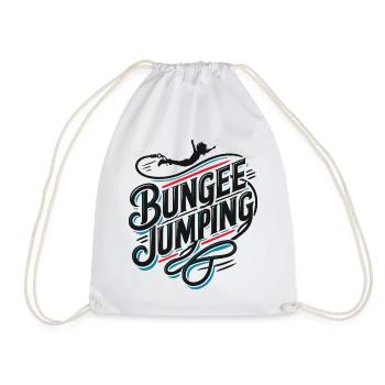  Bungee Jumper Geschenkidee, Bungy Jumps, Bungee - Turnbeutel - Weiß - Vorne