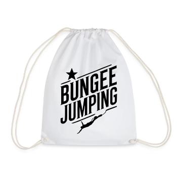  Bungee Jumper Geschenkidee, Bungy Jumps, Bungee - Turnbeutel - Weiß - Vorne