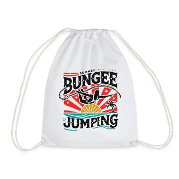  Bungee Jumper Geschenkidee, Bungy Jumps, Bungee - Turnbeutel - Weiß - Vorne