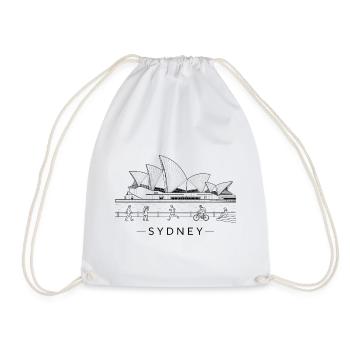 Sydney Opernhaus Linienkunst - Turnbeutel - Weiß - Vorne