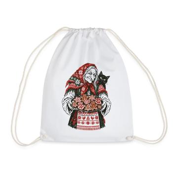 Weihnachts-Baba Yaga Lebkuchen-Design - Turnbeutel - Weiß - Vorne