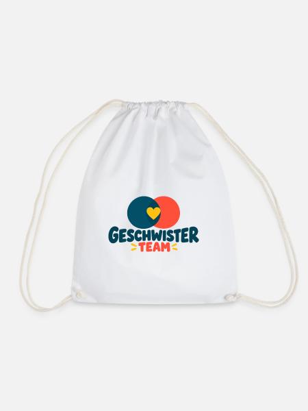 Geschwisterteam - Turnbeutel - Weiß