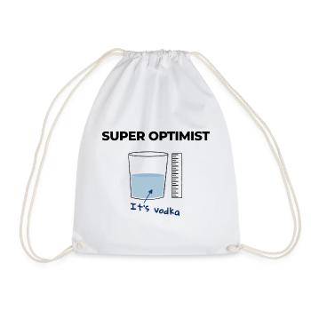 Ich bin ein Optimist, es ist Wodka - Turnbeutel - Weiß - Vorne