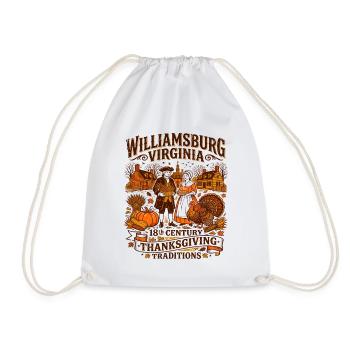 Williamsburg Virginia 18th Century Thanksgiving - Turnbeutel - Weiß - Vorne