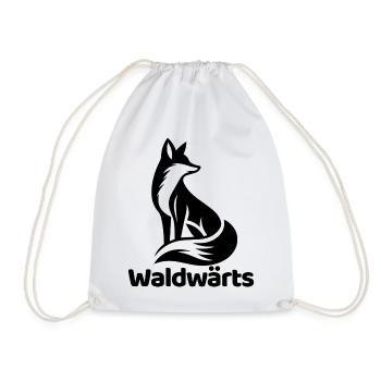 Waldwärts – Fuchs Waldliebe Naturmotiv - Turnbeutel - Weiß - Vorne