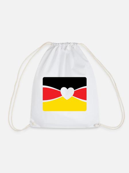 Deutschland Herz - Turnbeutel - Weiß