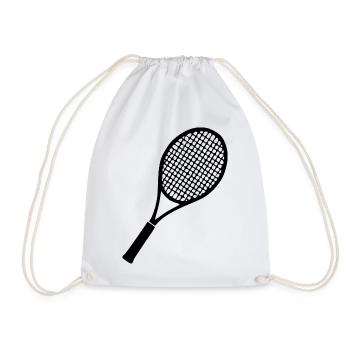 Tennisschläger Tennis Geschenk Tennisspieler - Turnbeutel - Weiß - Vorne