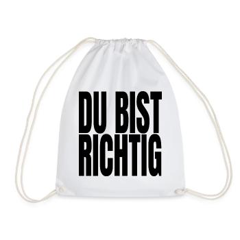 Du bist richtig – Mutmacher & Selbstwert | AMFI - Turnbeutel - Weiß - Vorne