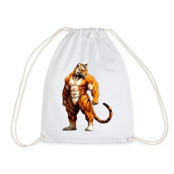 Tiger Fitness - Turnbeutel - Weiß - Vorne