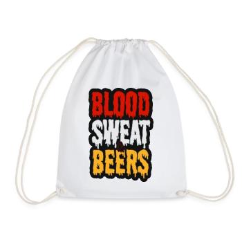 Blood Sweat & Beers – Bier und Leidenschaft - Turnbeutel - Weiß - Vorne