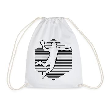 Handballspiel Geschenkidee für ein Handballspieler - Turnbeutel - Weiß - Vorne