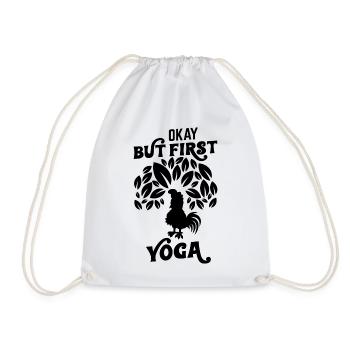 Ja, aber zuerst Yoga - Turnbeutel - Weiß - Vorne