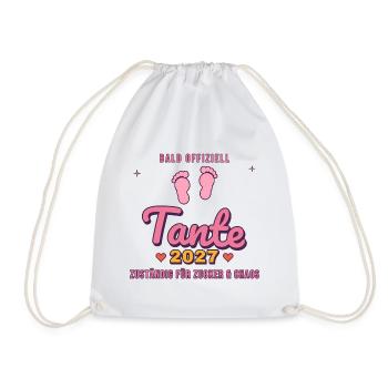 Tante 2027 – Zuständig für Zucker & Chaos - Turnbeutel - Weiß - Vorne