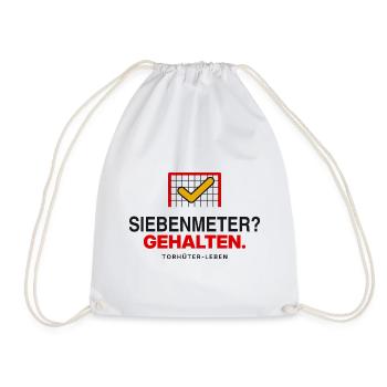 Siebenmeter? Gehalten. - Turnbeutel - Weiß - Vorne