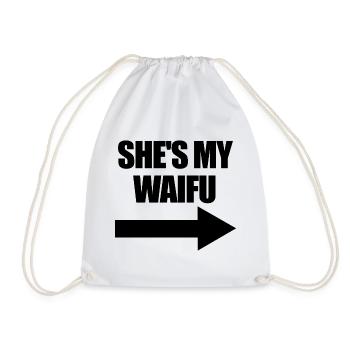 Sie ist meine Waifu Anime Manga passendes Paar - Turnbeutel - Weiß - Vorne