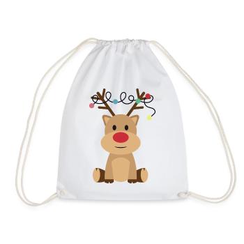 Süßer Weihnachtselch - Turnbeutel - Weiß - Vorne