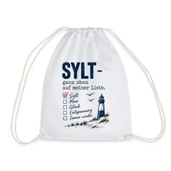 Sylt ganz oben auf meiner Liste - Turnbeutel - Weiß - Vorne