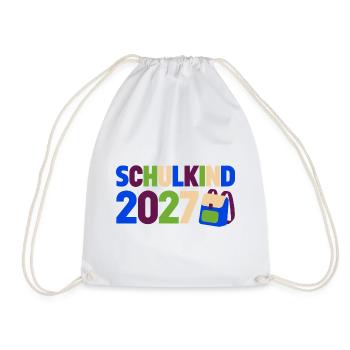 Schulkind 2027 Einschulung - Turnbeutel - Weiß - Vorne