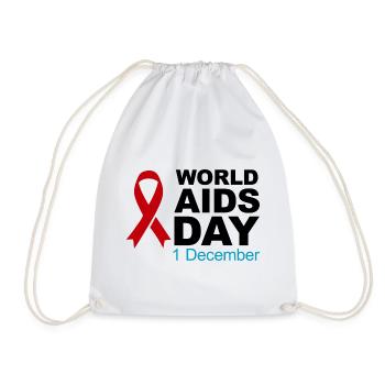 Welt-AIDS-Tag Band 1. Dezember - Turnbeutel - Weiß - Vorne