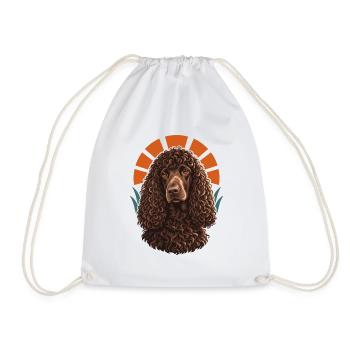 Irish Water Spaniel - Turnbeutel - Weiß - Vorne