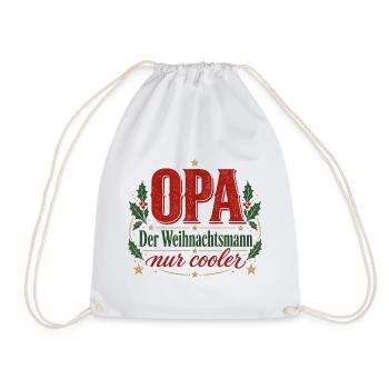 Opa Weihnachtsmann - Turnbeutel - Weiß - Vorne