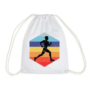 Marathonlaufen Geschenkidee für der Marathonläufer - Turnbeutel - Weiß - Vorne