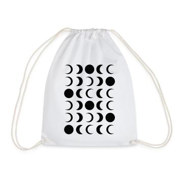 Noir-Mond-Phasengitter - Turnbeutel - Weiß - Vorne