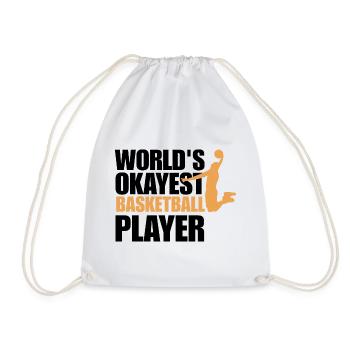 Lustiges Basketballspieler-Geschenk für Basketballspieler - Turnbeutel - Weiß - Vorne