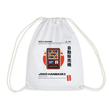 Japanischer Getränkeautomat Jidohanbaiki - Turnbeutel - Weiß - Vorne