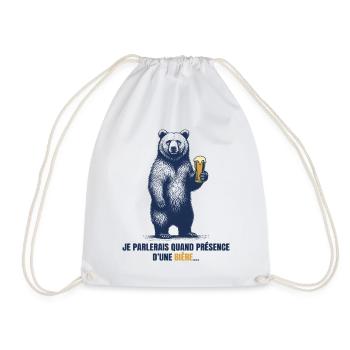 Humor Beer Bear - Turnbeutel - Weiß - Vorne
