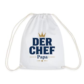 Papa Der Chef - Turnbeutel - Weiß - Vorne