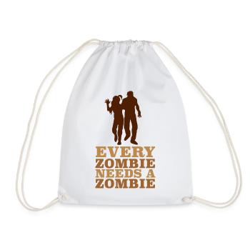 Jeder Zombie braucht ein Zombie-T-Shirt - Turnbeutel - Weiß - Vorne