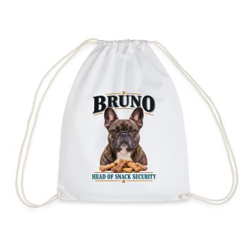 Bruno Head Of Snack Security Französische - Turnbeutel - Weiß - Vorne